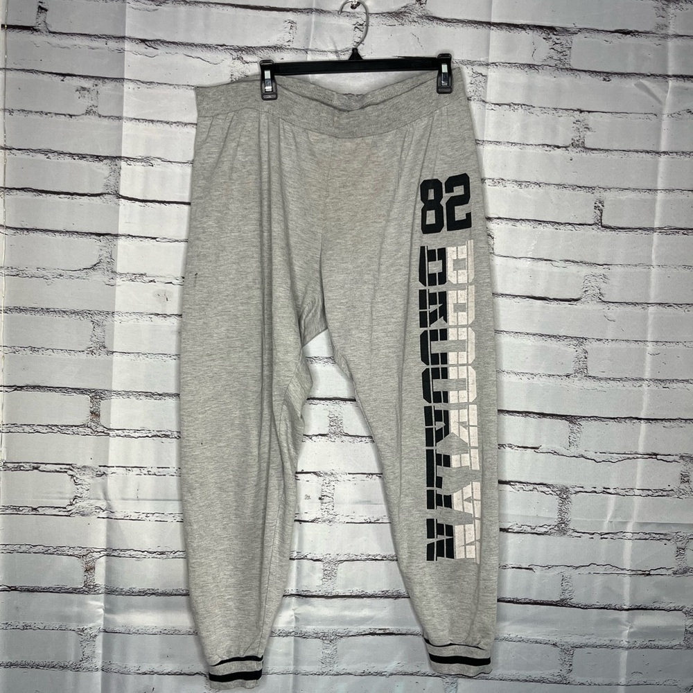 Bobbie Brooks Y2K Light Gray Brooklyn Joggers High Waist Yoga SZ 2XL leggings